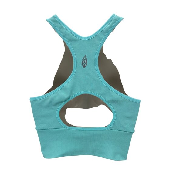 Free People Movement Mint Racerback Sports Crop Top M/L Made In Turkey - Picture 3 of 7